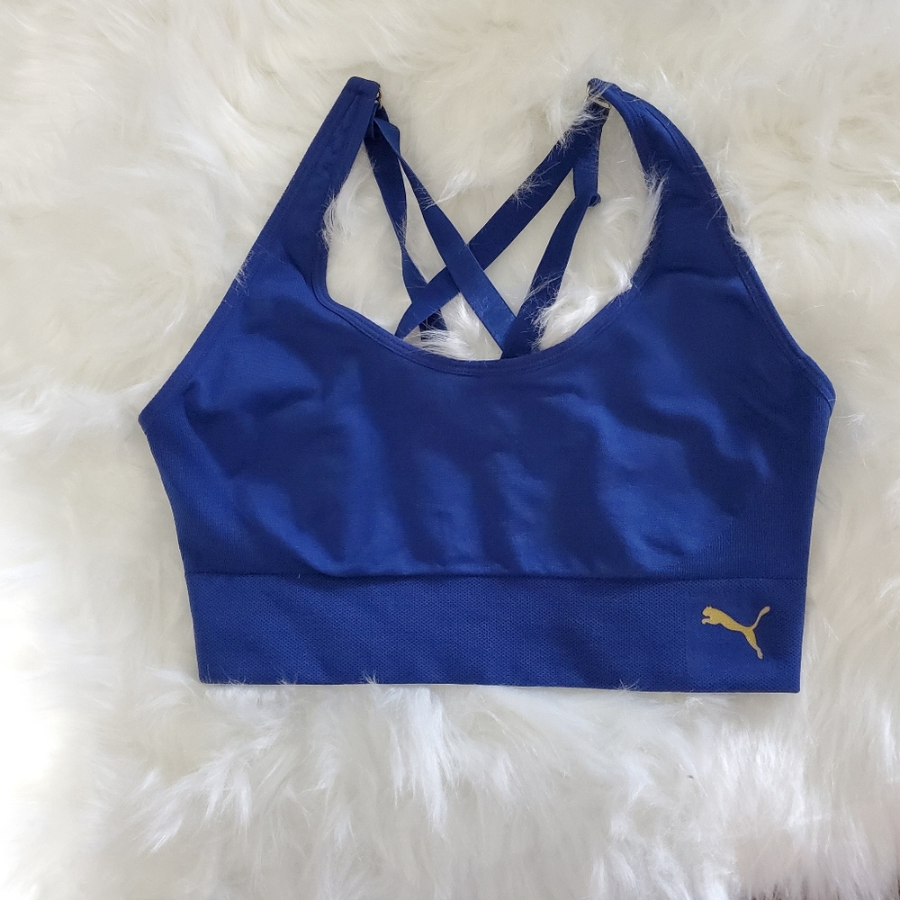 Final sale Puma royal blue womens sports bra
